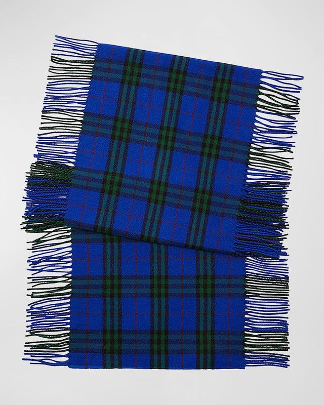 Mens Vintage Check Cashmere Scarf Product Image