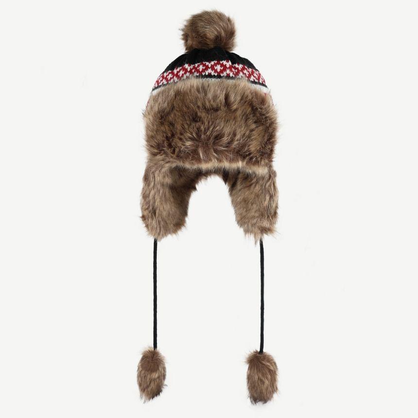 Pom Pom Fleece Trapper Hat Product Image