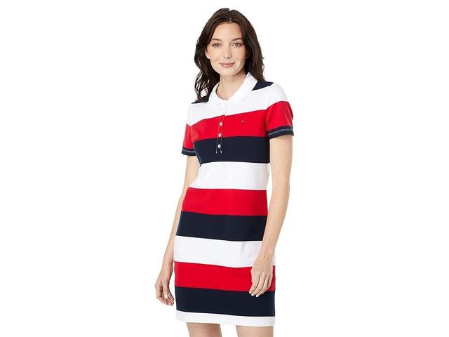 Tommy Hilfiger Stripe Polo Dress (Iconic ) Women's Dress Product Image