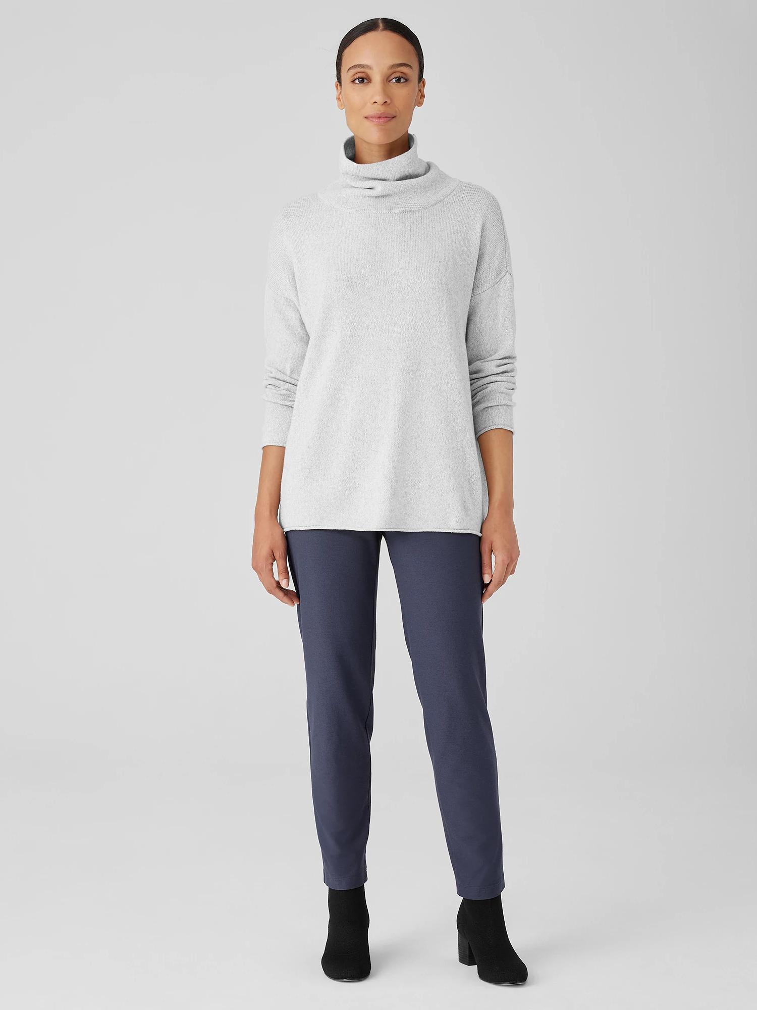 EILEEN FISHER Washable Stretch Crepe Pantfemale Product Image