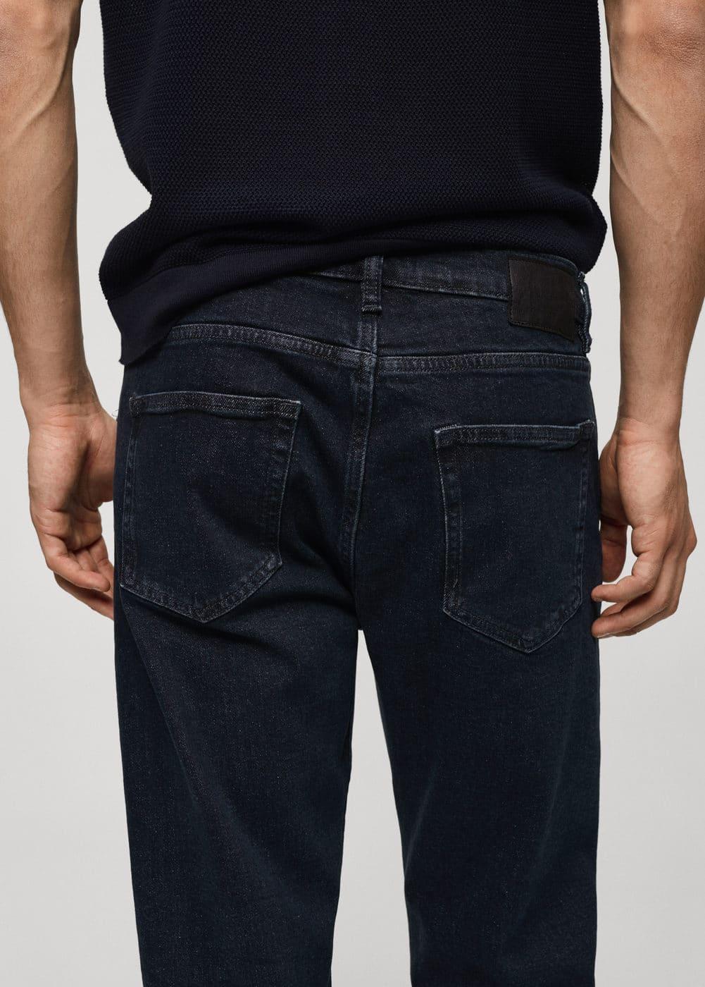 MANGO MAN - Ben tapered cropped jeans deep dark blueMen Product Image