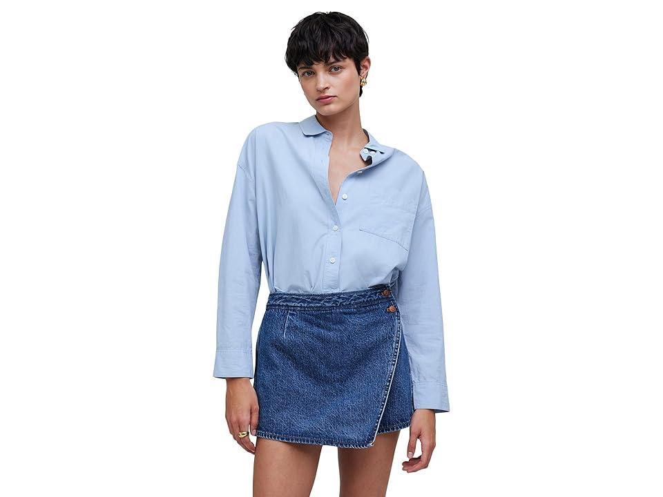 Madewell Wrap Micro Mini Skirt In Haworth Wash (Haworth Wash) Women's Skirt Product Image