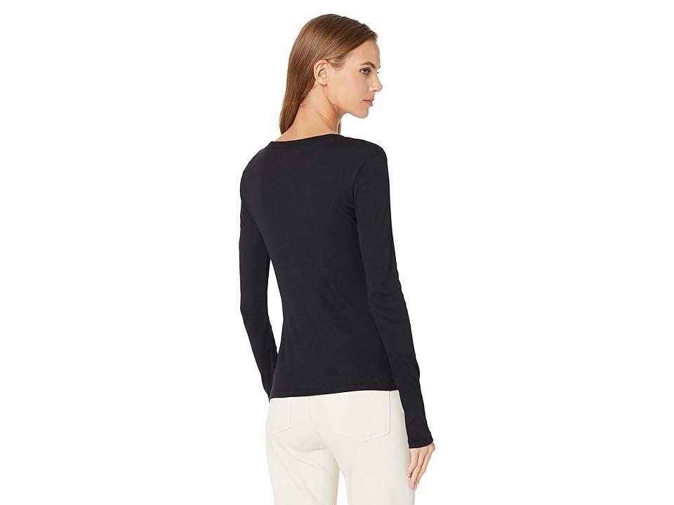 Madewell Fine Ribbed Crewneck Long-Sleeve Tee (True ) Women's T Shirt Product Image