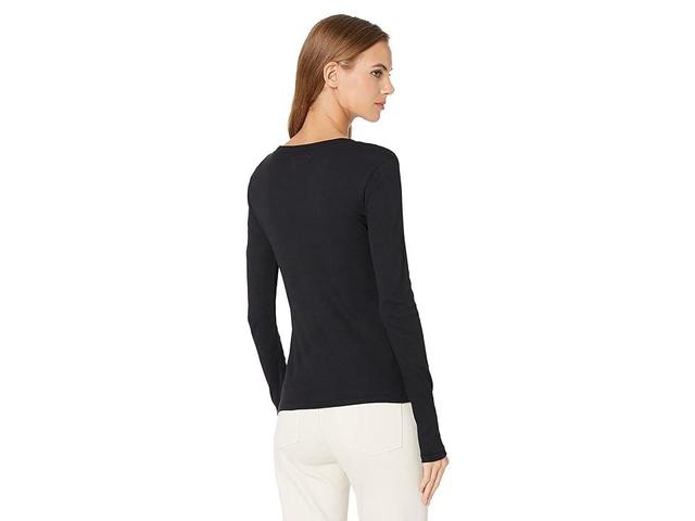 Madewell Fine Ribbed Crewneck Long-Sleeve Tee (True ) Women's T Shirt Product Image