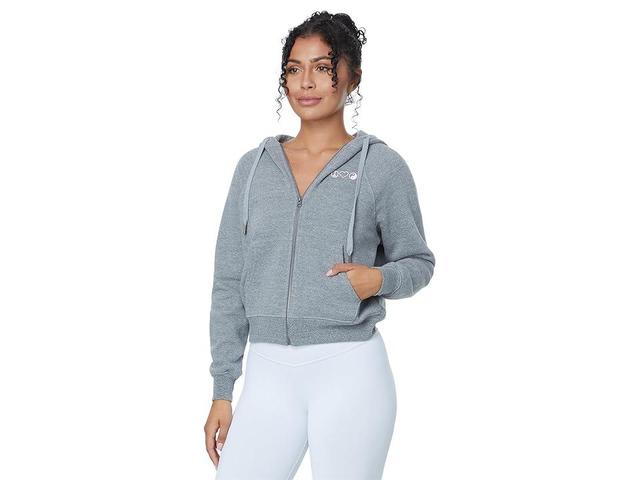 Spiritual Gangster Inhale Exhale Everyday Zip (Heather Grey) Women's Sweater Product Image