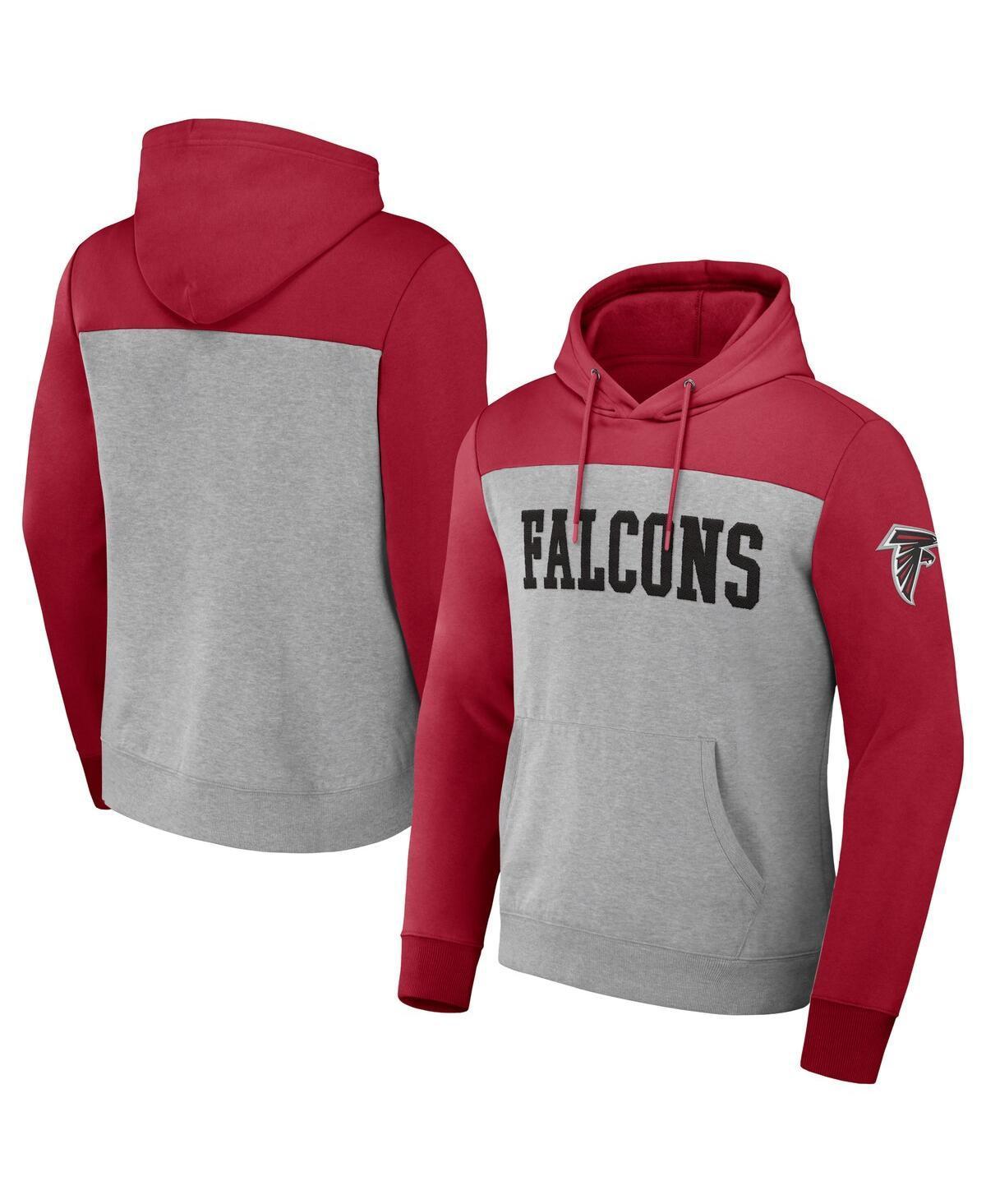 Mens Nfl x Darius Rucker Collection by Fanatics Heather Gray Atlanta Falcons Color Blocked Pullover Hoodie Product Image