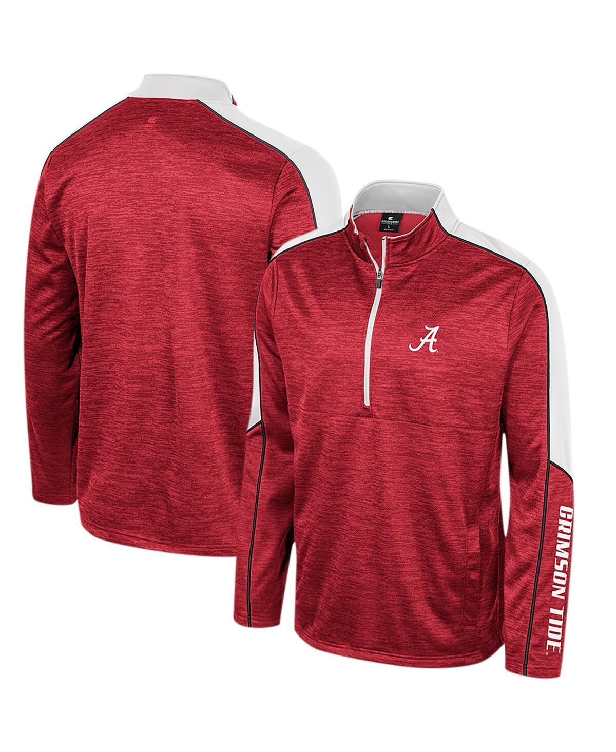 Mens Colosseum Crimson Alabama Crimson Tide Marled Half-Zip Jacket Product Image