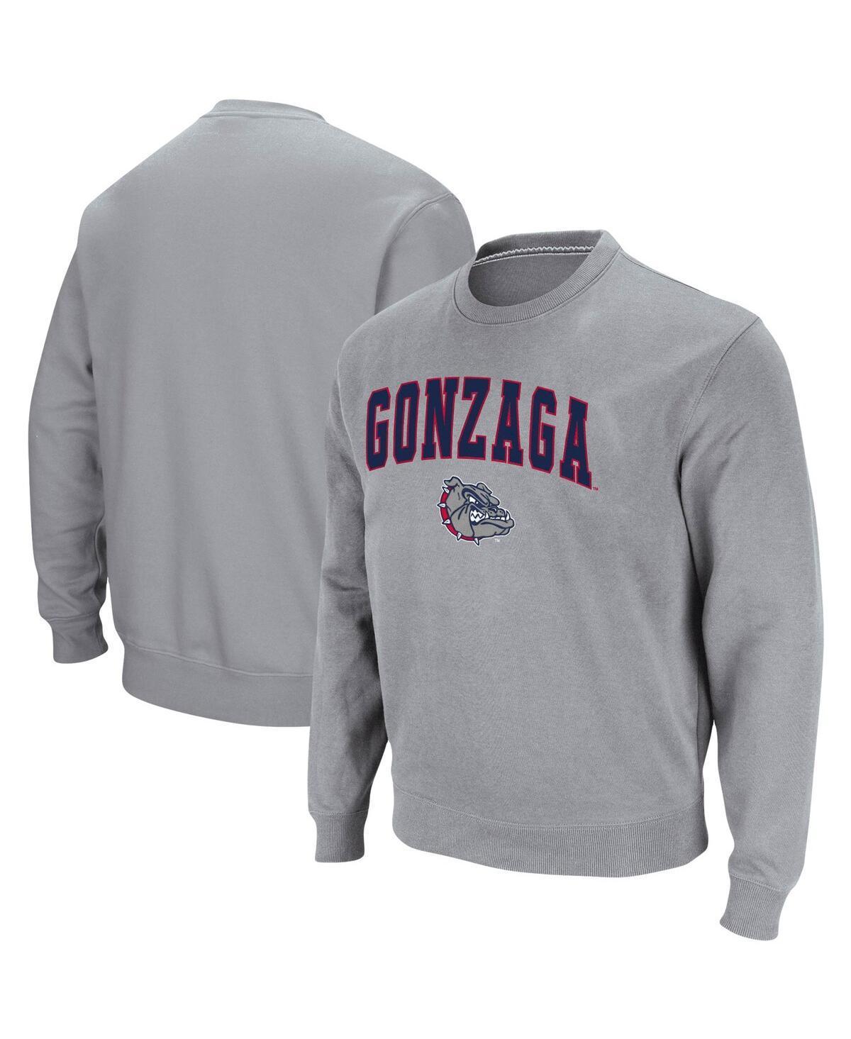 Colosseum Mens Gonzaga Bulldogs Arch & Logo Tackle Twill Pullover Sweatshirt Product Image