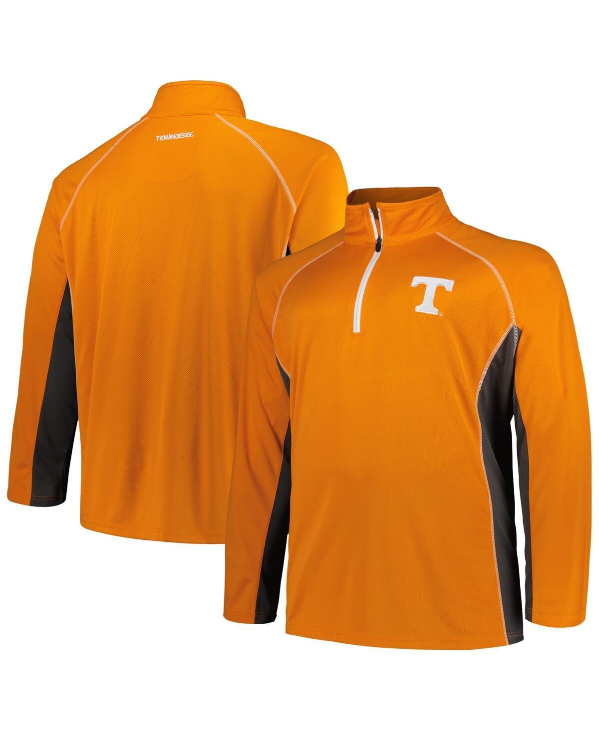 Mens Profile Tennessee Tennessee Volunteers Big & Tall Quarter-Zip Raglan Pullover Jacket Product Image