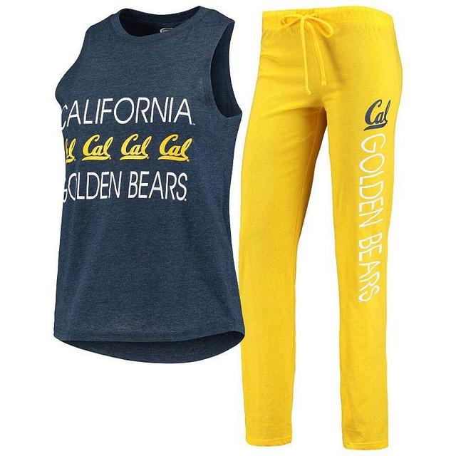 Womens Concepts Sport /Gold Cal Bears Team Tank Top & Pants Sleep Set Blue Product Image