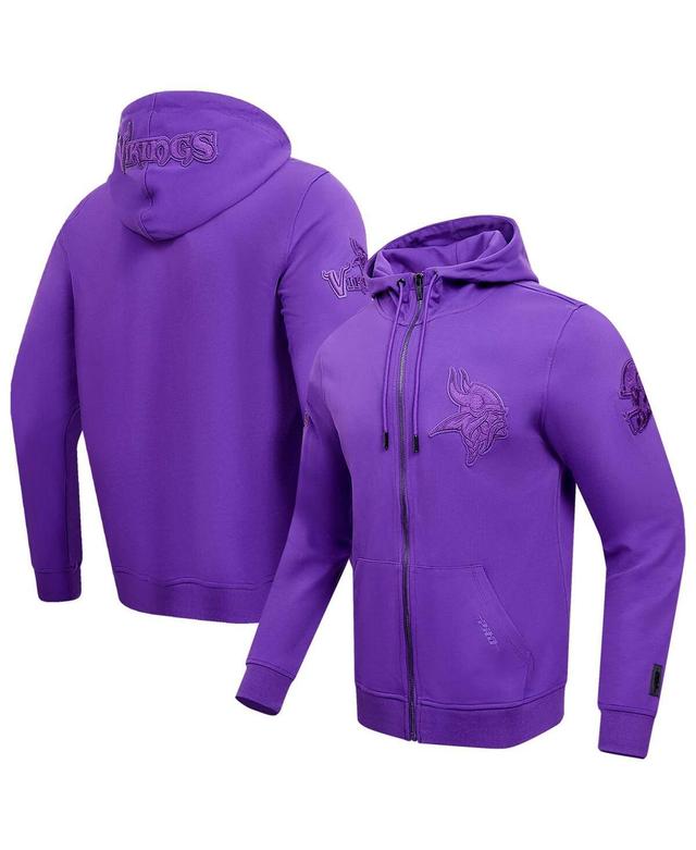 Pro Standard Mens Purple Minnesota Vikings Triple Tonal Full-Zip Hoodie Product Image