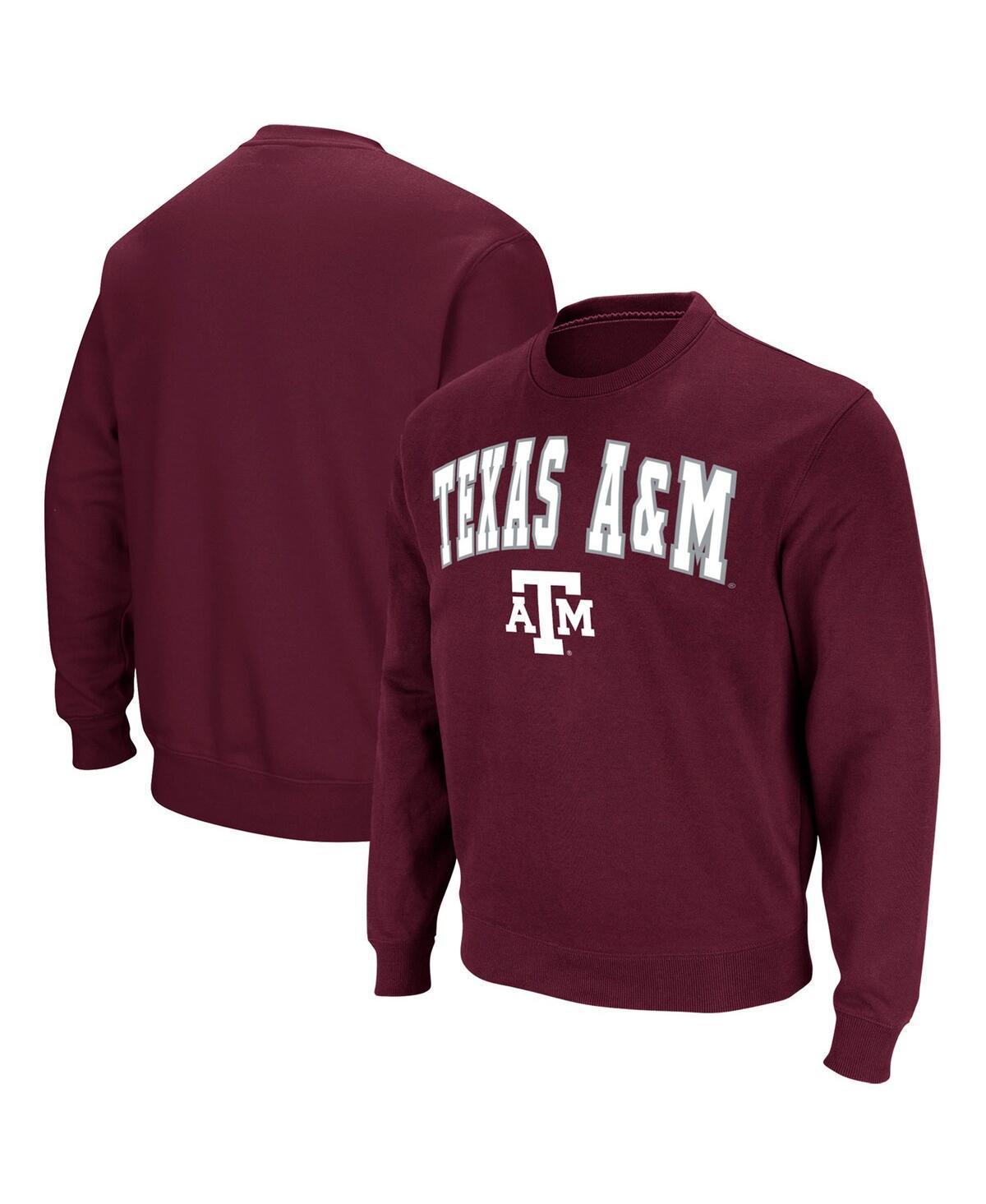 Mens Colosseum Maroon Texas A&M Aggies Arch & Logo Pullover Sweatshirt Product Image