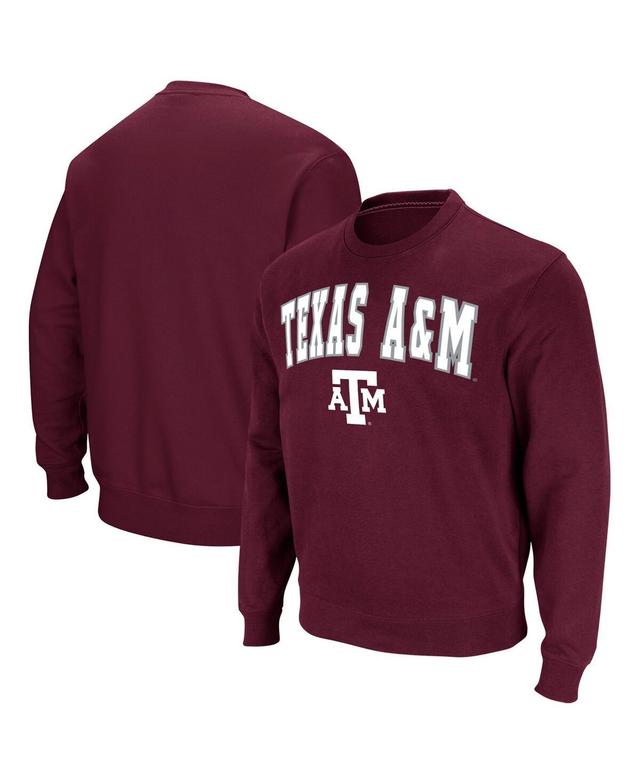 Mens Colosseum Maroon Texas A&M Aggies Arch & Logo Pullover Sweatshirt Product Image