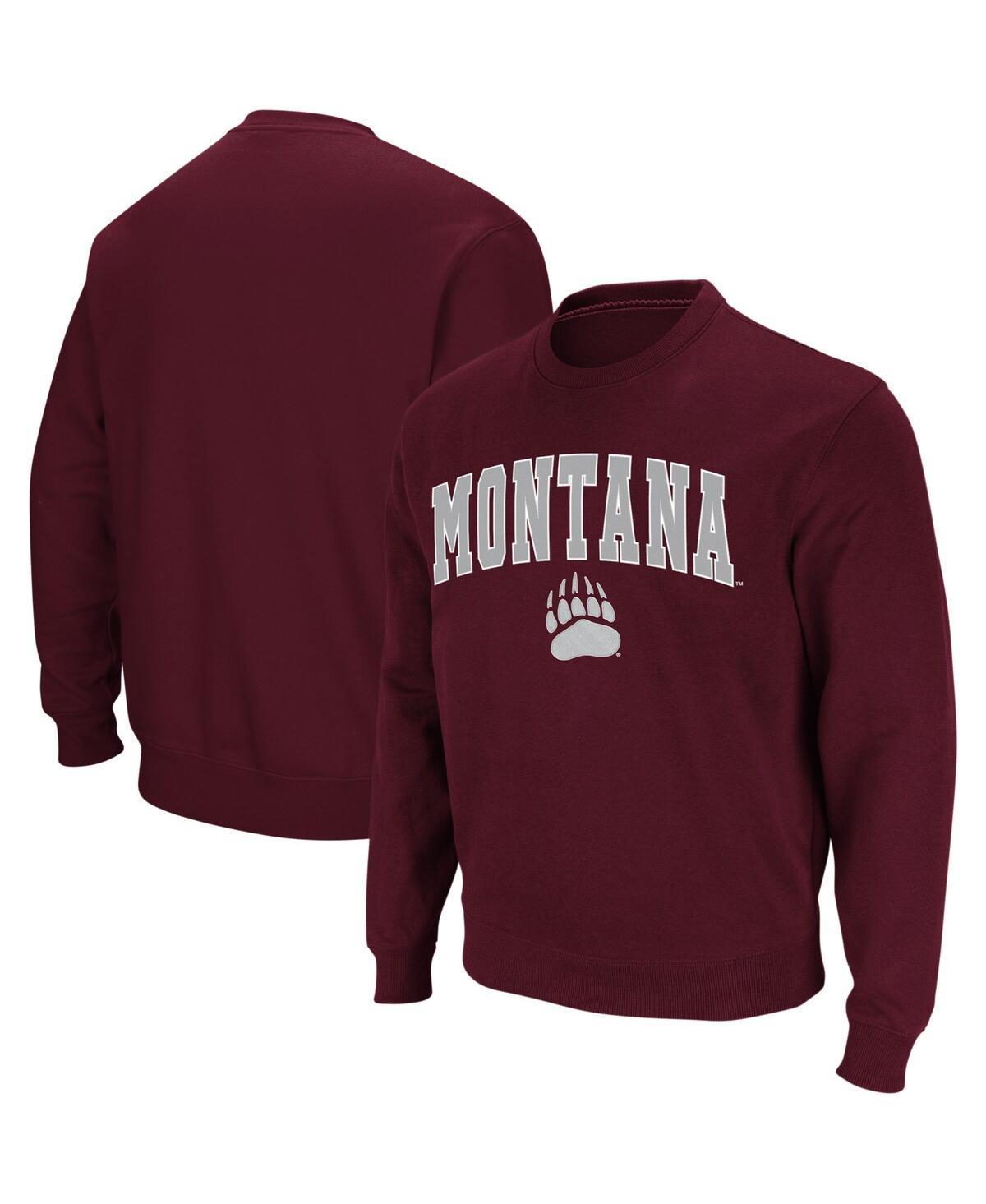 Colosseum Mens Montana Grizzlies Arch and Logo Crew Neck Sweatshirt Product Image