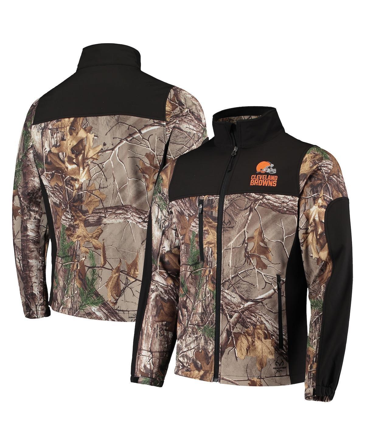 Men's Dunbrooke Realtree Camo/Black Cleveland Browns Circle Hunter Softshell Full-Zip Jacket Product Image