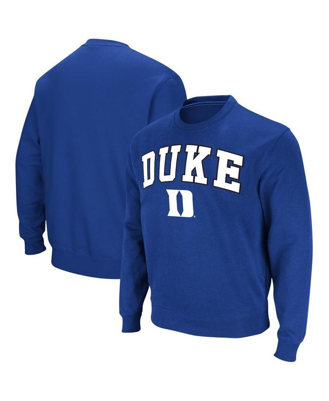 Mens Colosseum Royal Duke Devils Arch & Logo Pullover Sweatshirt Product Image