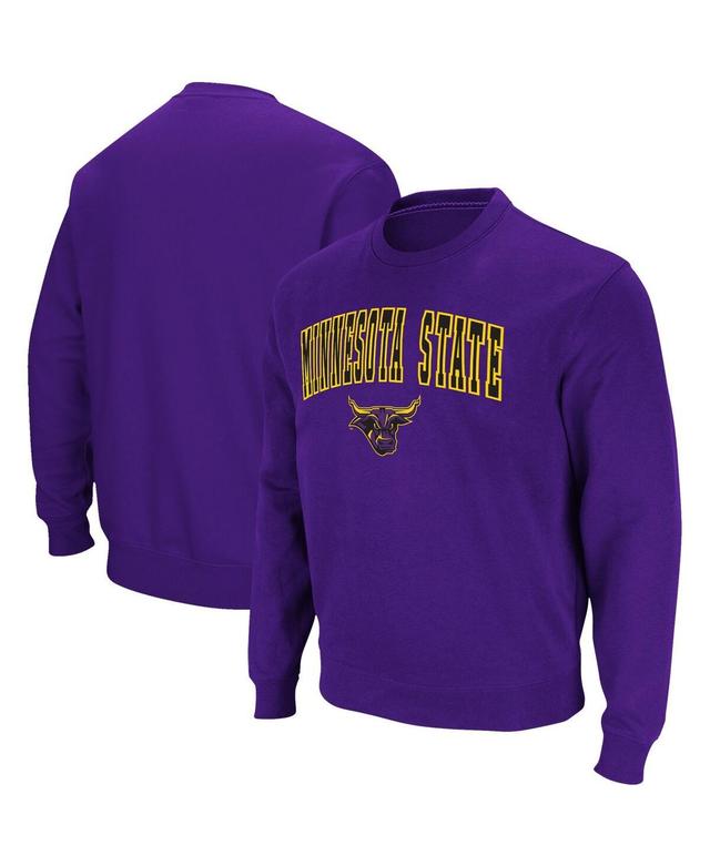 Mens Colosseum Purple Minnesota State University Mankato Arch & Logo Pullover Sweatshirt Product Image