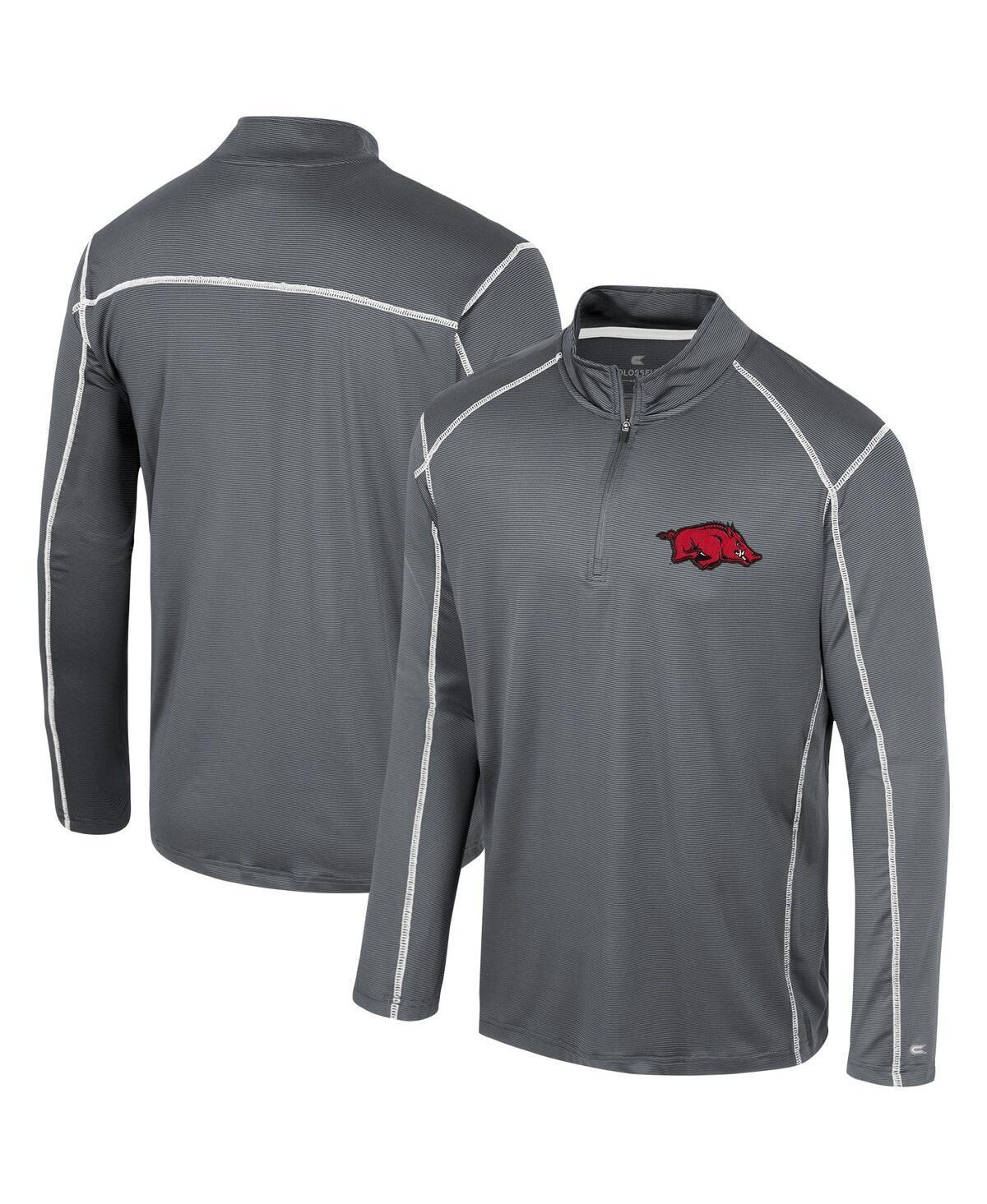 Mens Colosseum Charcoal Air Force Falcons Cameron Quarter-Zip Windshirt Product Image