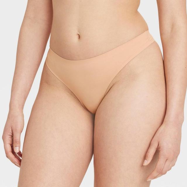 Womens Luxury Collection Bonded Invisible Edge Thong - Auden Pearl Tan Product Image