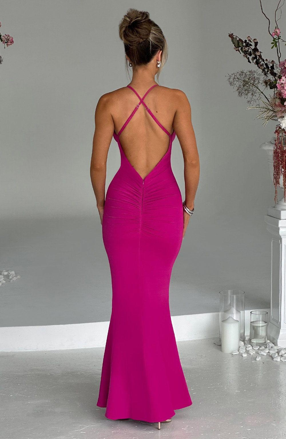 Constantina Maxi Dress - Hot Pink Product Image