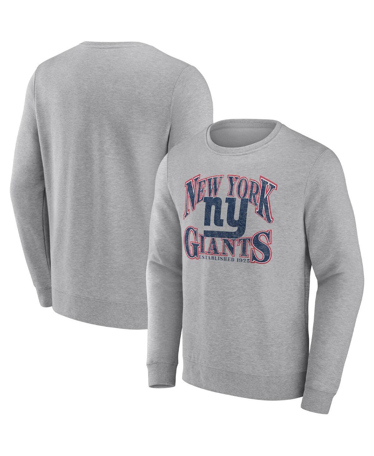 Mens Fanatics Branded Heathered Charcoal New York Giants Playability Pullover Sweatshirt Product Image