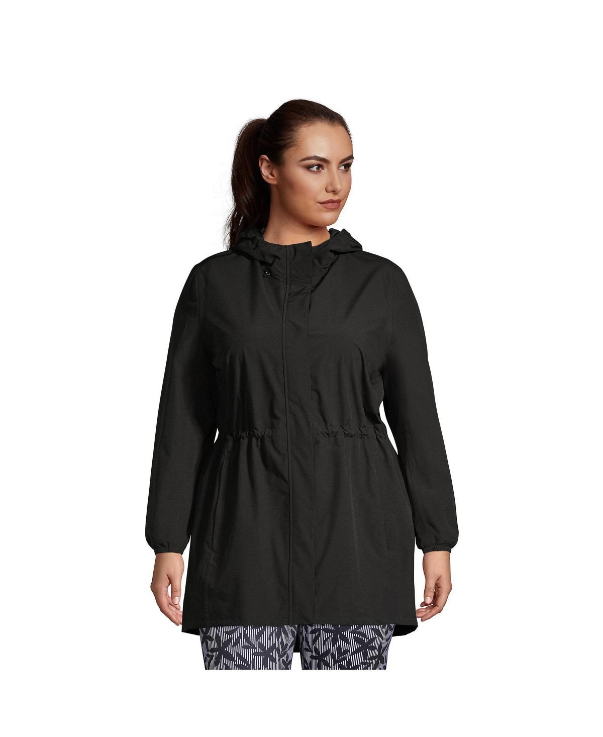 Womens Lands End Hooded Packable Raincoat Product Image