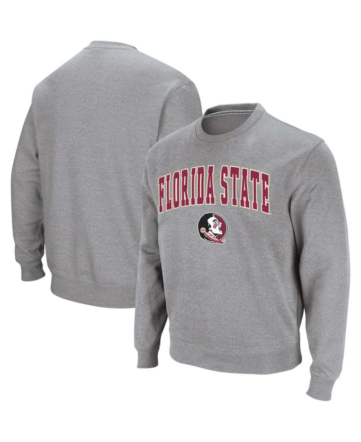 Colosseum Mens Florida State Seminoles Arch & Logo Tackle Twill Pullover Sweatshirt Product Image