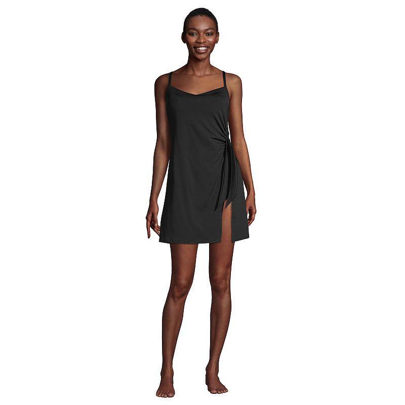 Womens Lands End D-Cup UPF 50 Sweetheart One-Piece Swim Dress Product Image