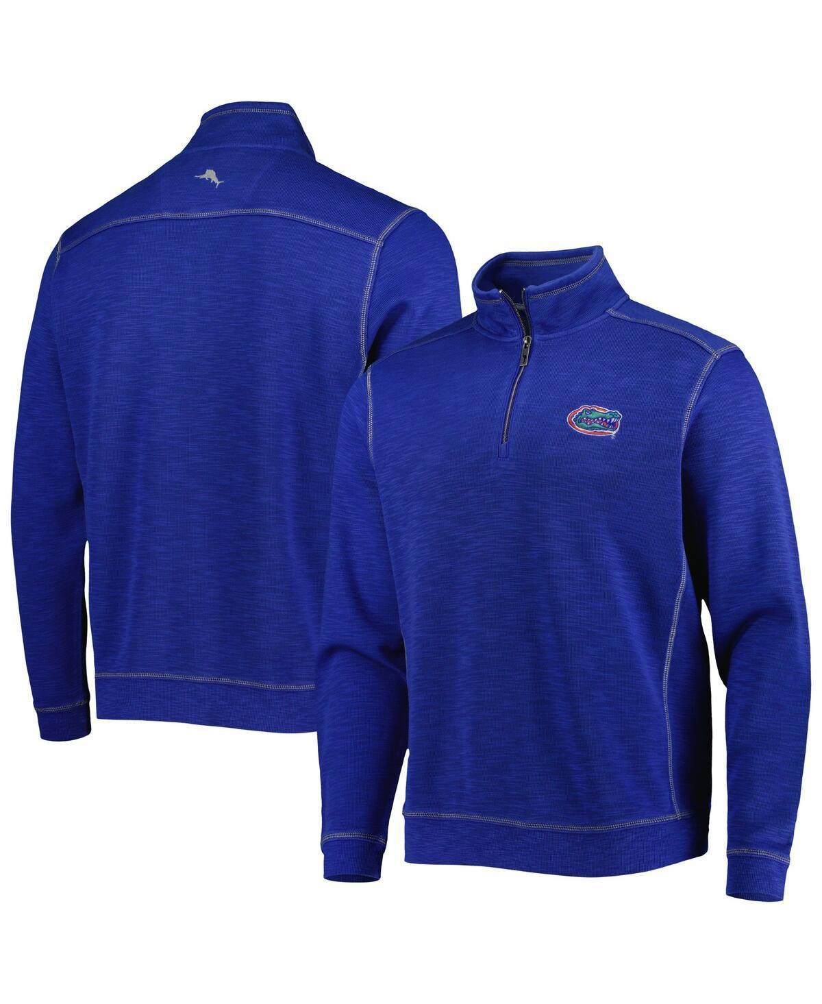 Tommy Bahama Mens Royal Florida Gators Sport Tobago Bay Tri-Blend Mock Neck Half-Zip Jacket Product Image