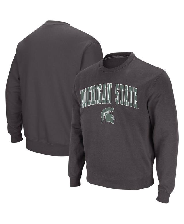 Mens Colosseum Michigan State Spartans Arch & Logo Crew Neck Sweatshirt Product Image