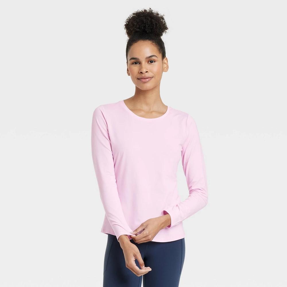 Womens Essential Crewneck Long Sleeve Top - All In Motion Light Product Image