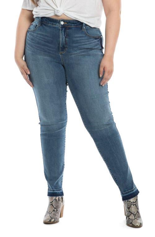 SLINK Jeans High Waist Release Hem Boyfriend Jeans Product Image