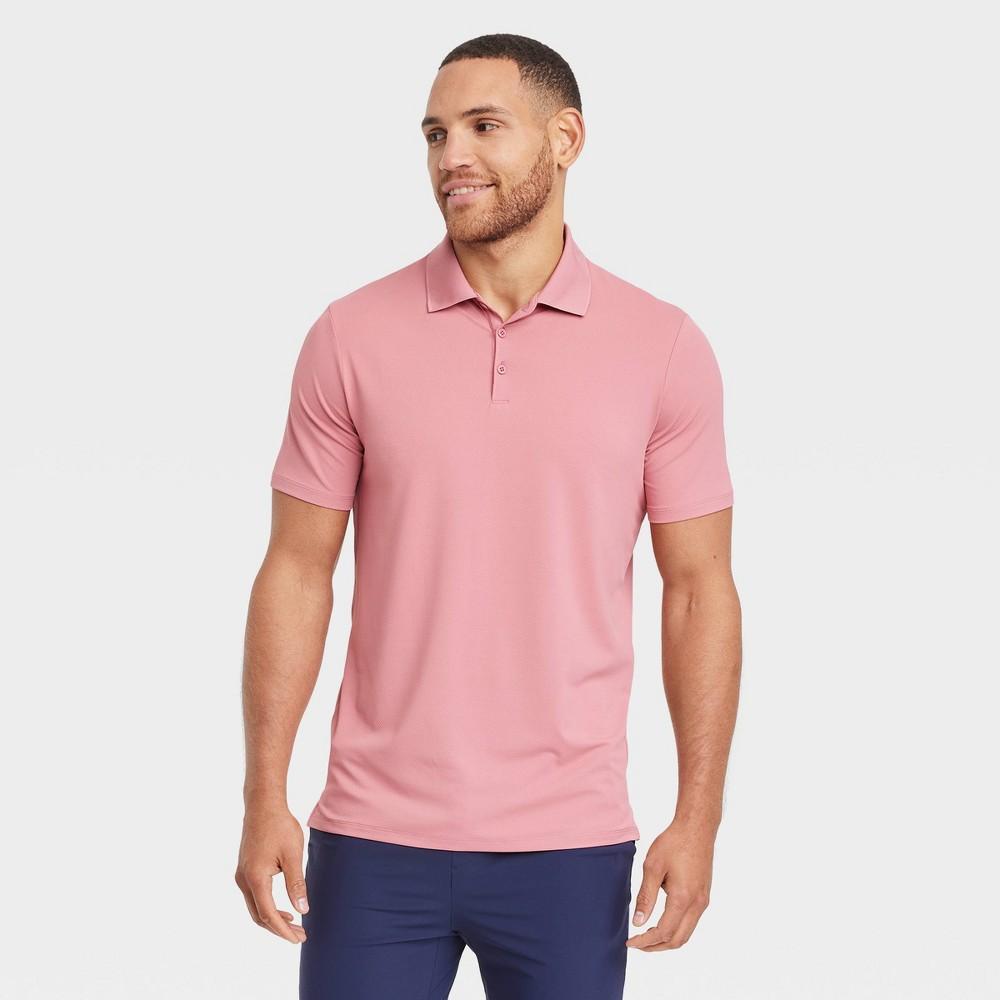 Mens Textured Polo Shirt - All in Motion Rose Red M Product Image