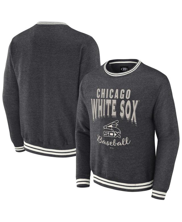 Mens Darius Rucker Collection By Fanatics Heather Charcoal Distressed Chicago White Sox Vintage-Like Pullover Sweatshirt Product Image