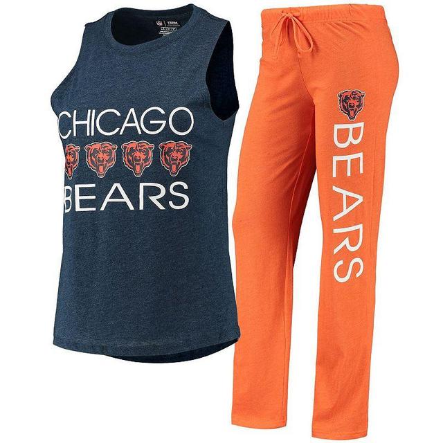 Womens Concepts Sport /Navy Chicago Bears Muscle Tank Top & Pants Sleep Set Product Image