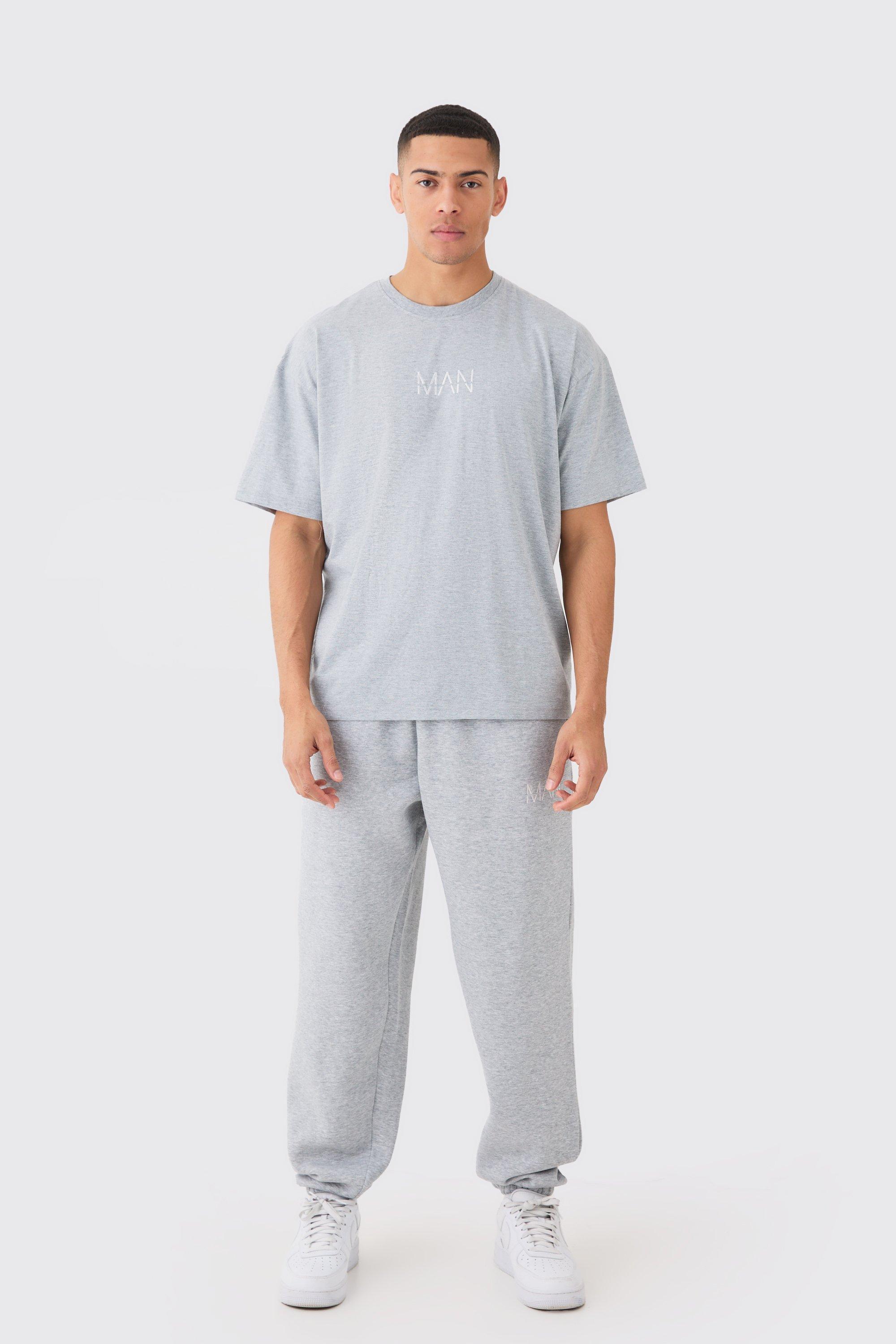 Man Oversized T-shirt & Jogger Set | boohooMAN USA Product Image