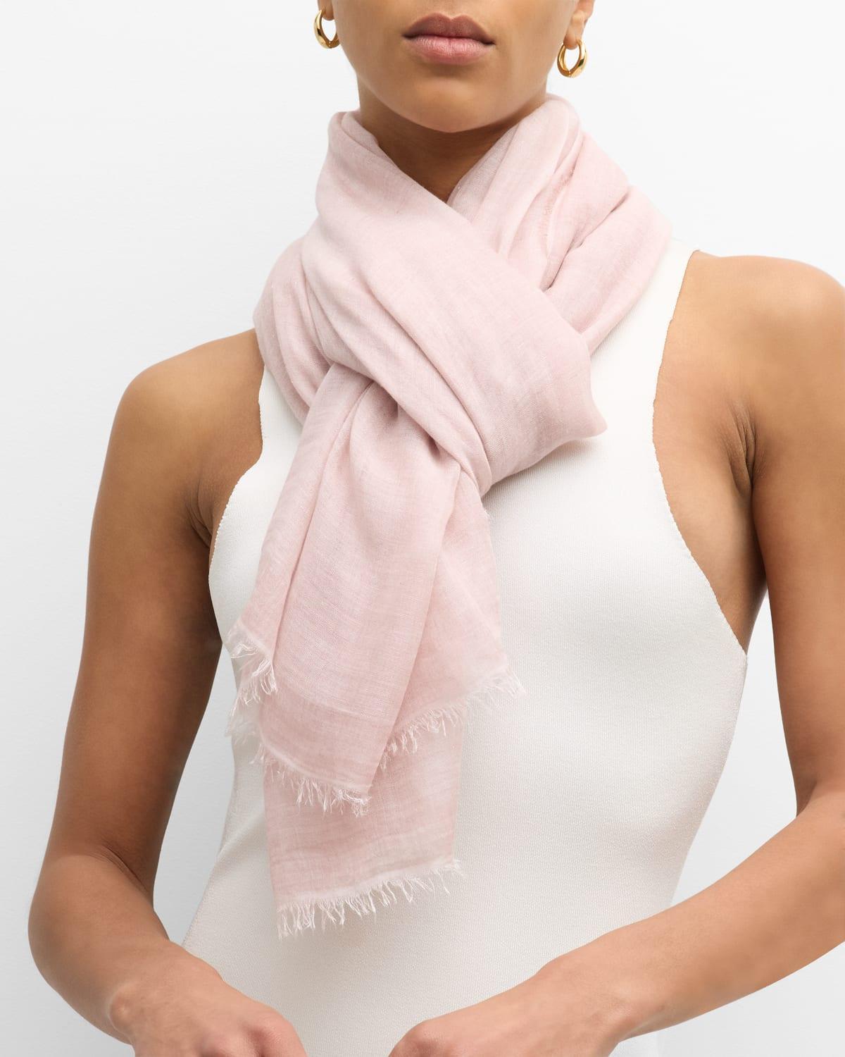 Pink Cashmere-Blend Scarf Product Image