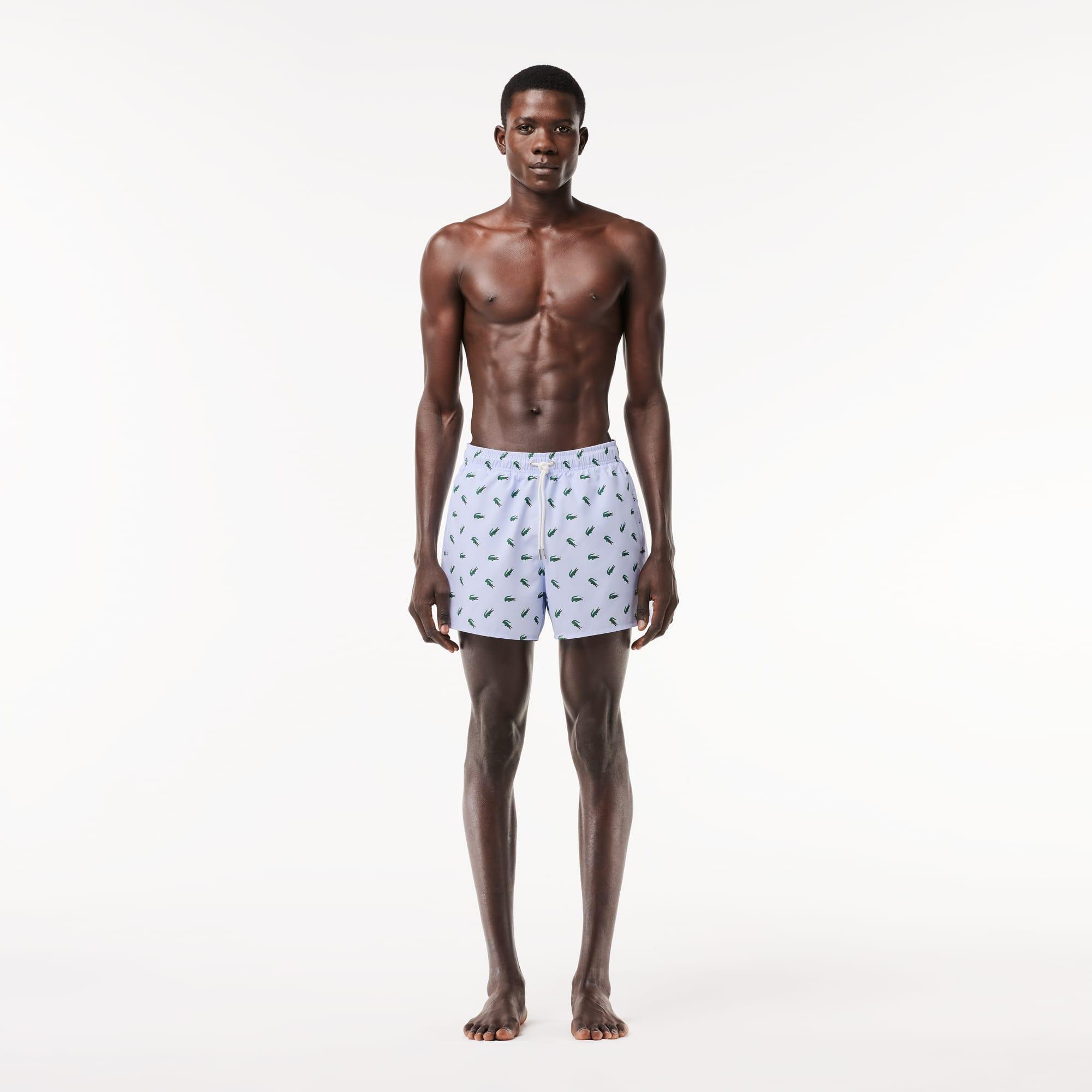 Crocodile Print Swim Trunks Product Image