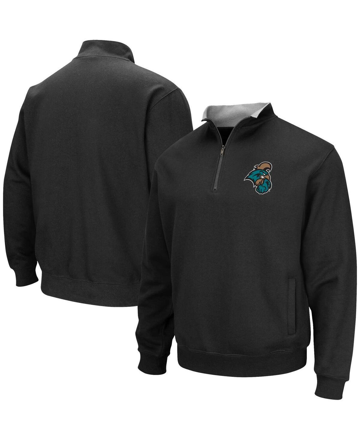 Mens Colosseum Black Coastal Carolina Chanticleers Tortugas Quarter-Zip Sweatshirt Product Image