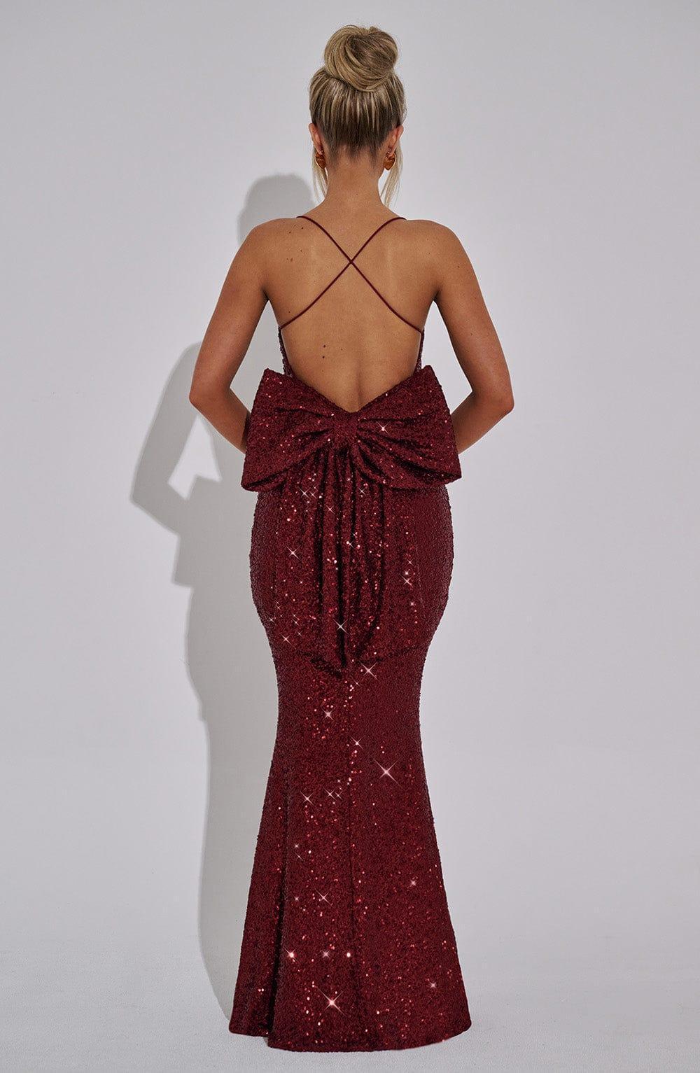 Meridith Maxi Dress - Wine Product Image