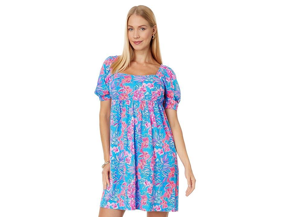 Lilly Pulitzer Delaney Puff Sleeve Cotton Babydoll Dress Product Image