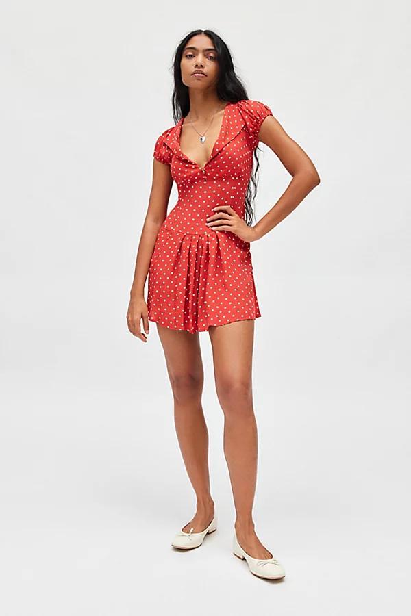 Kimchi Blue Vera Polka Dot Drop Waist Mini Dress Womens at Urban Outfitters Product Image