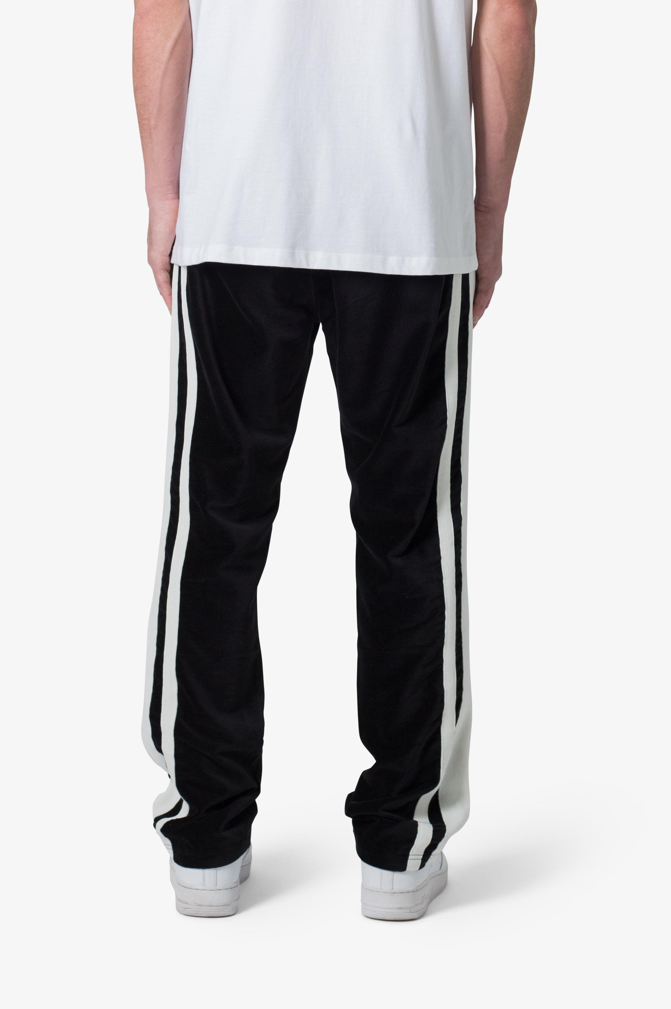 Baggy Velour Track Pants - Black Product Image