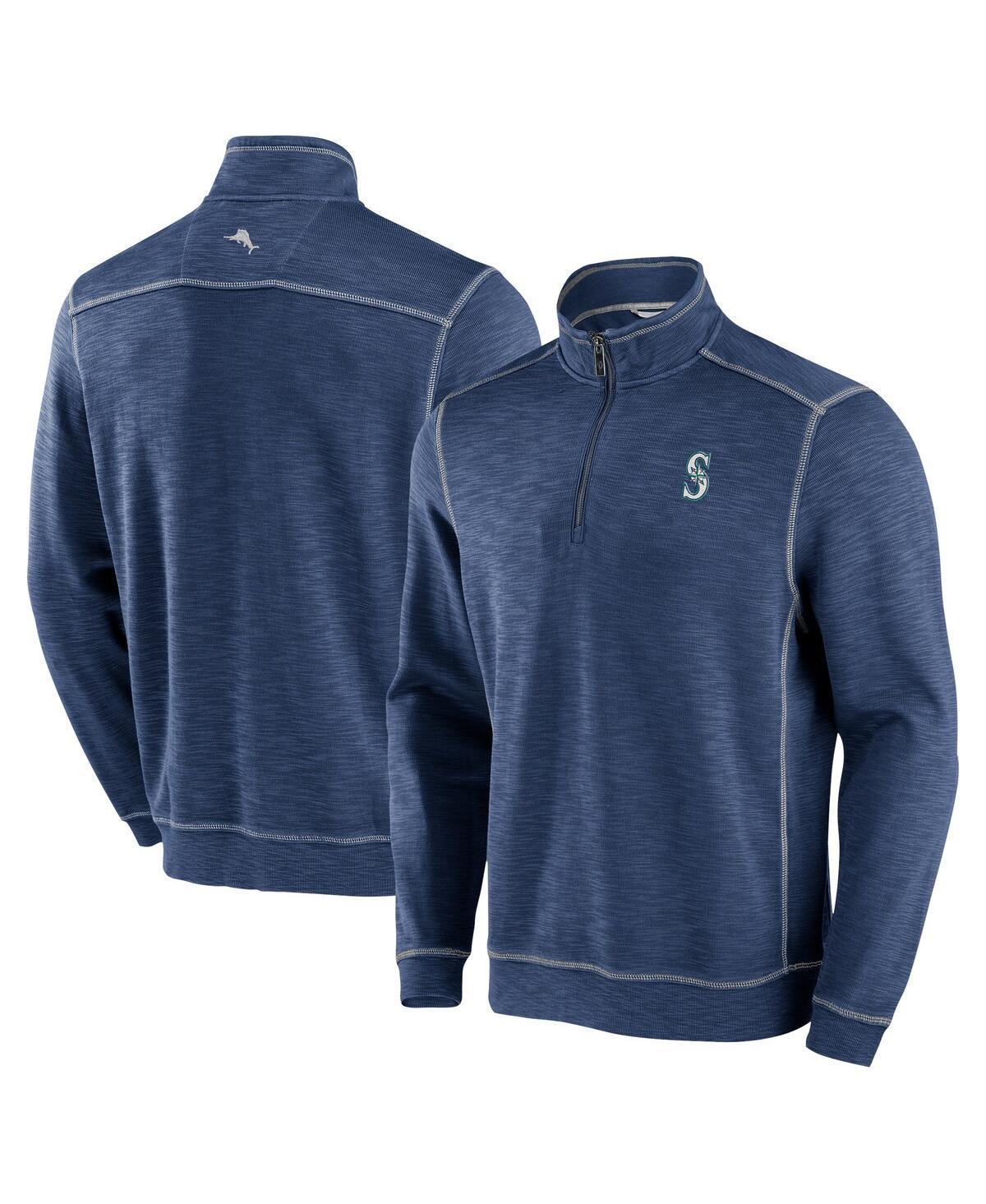 Tommy Bahama Mens Navy Boston Red Sox Tobago Bay Tri-Blend Quarter-Zip Sweatshirt Product Image