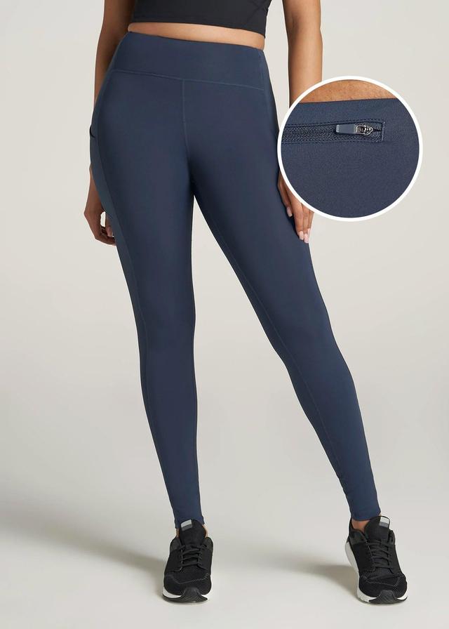 Women's Active Tall Leggings with Pockets in Navy Female Product Image