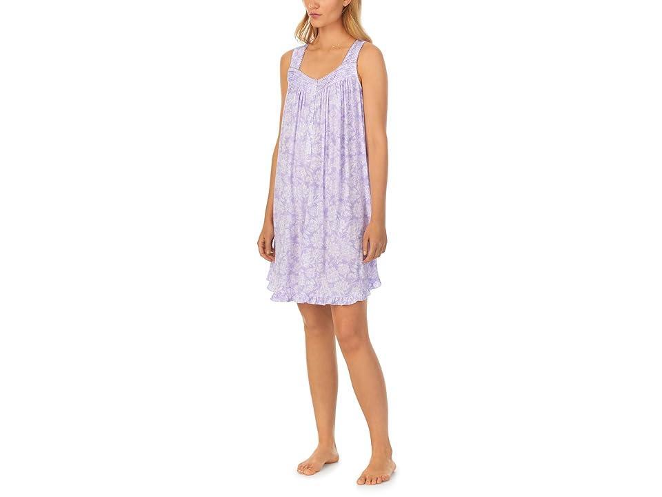 Eileen West Tencel Sleeveless Chemise (Lilac Ground Floral) Women's Pajama Product Image