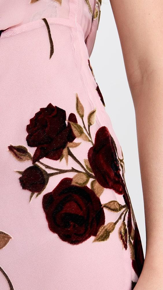 For Love & Lemons Rose Velvet Halter Maxi Dress | Shopbop Product Image