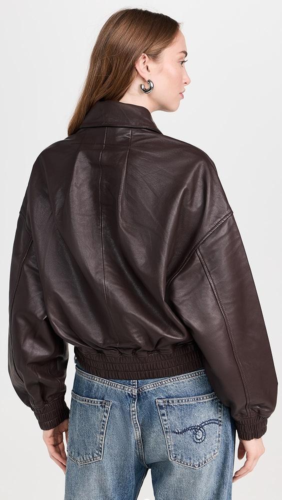 Shoreditch Ski Club Elle Leather Bomber | Shopbop Product Image