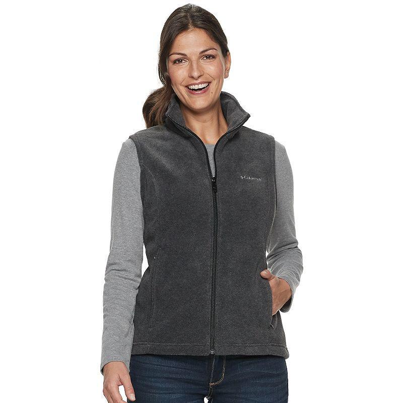 Petite Columbia Benton Springs Fleece Vest, Womens Grey Heather Product Image