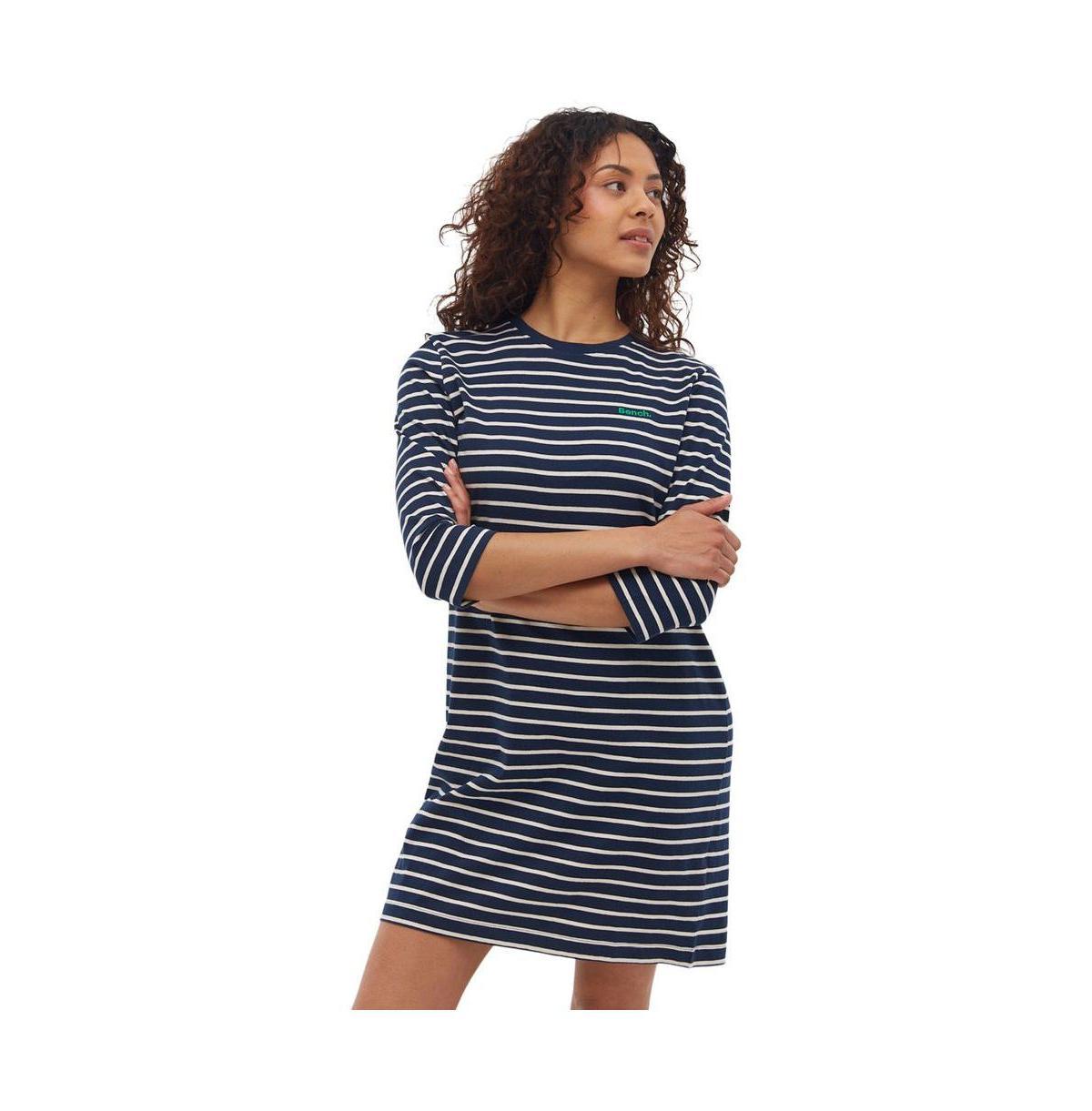 Bench Dna Womens Mab Striped 3/4 Sleeve Dress Product Image